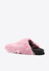 MSGM Faux-Fur Flat Mules Pink 3542MDS192883_12