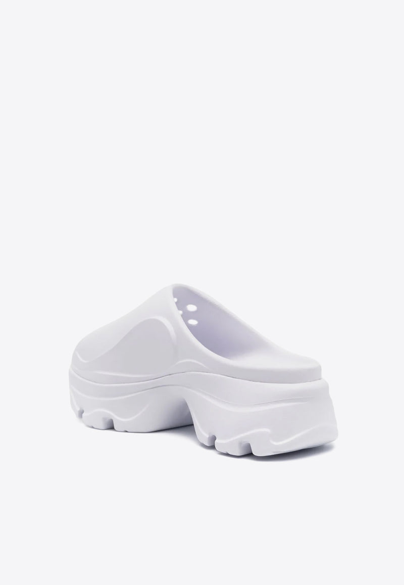 Adidas By Stella McCartney Logo Embossed Perforated Clogs  White GW4365_white