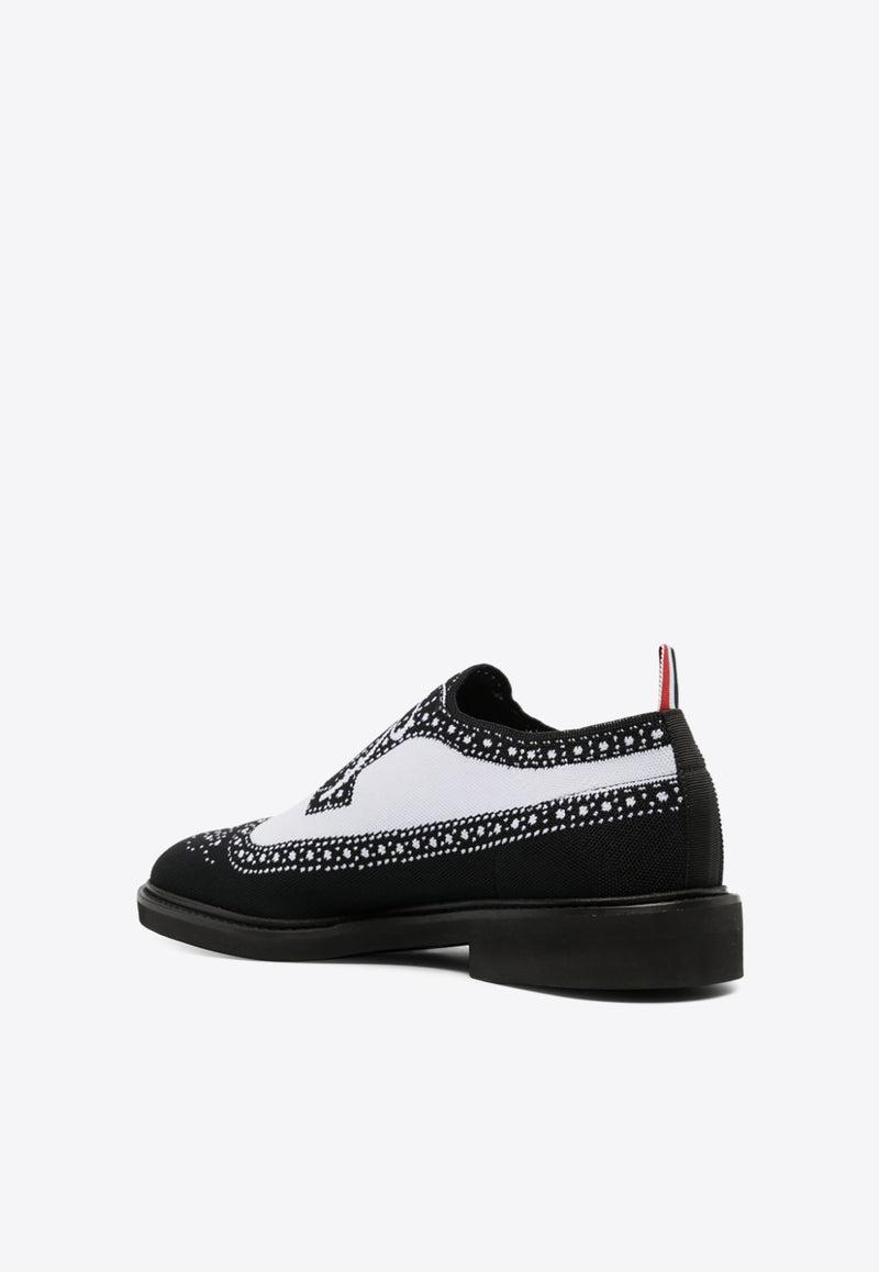 Thom Browne Trompe L'oeil Longwing Brogue Shoes Black MFD266AE0648_980