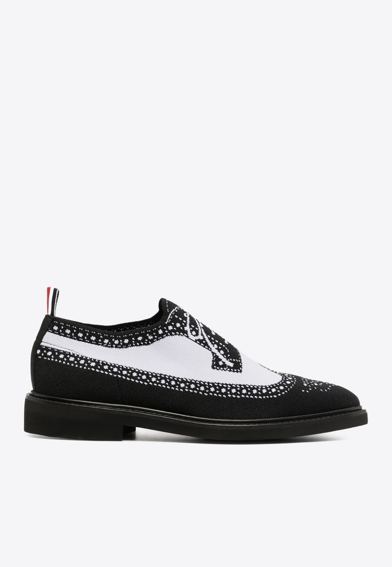 Thom Browne Trompe L'oeil Longwing Brogue Shoes Black MFD266AE0648_980