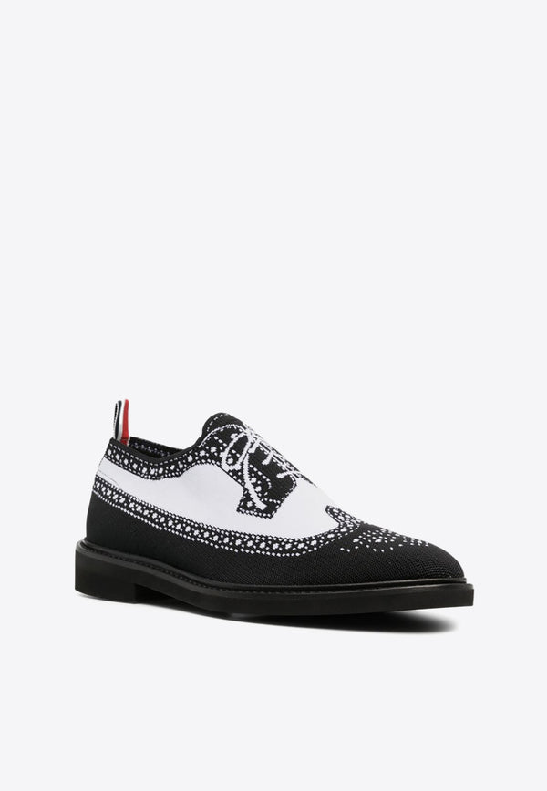 Thom Browne Trompe L'oeil Longwing Brogue Shoes Black MFD266AE0648_980