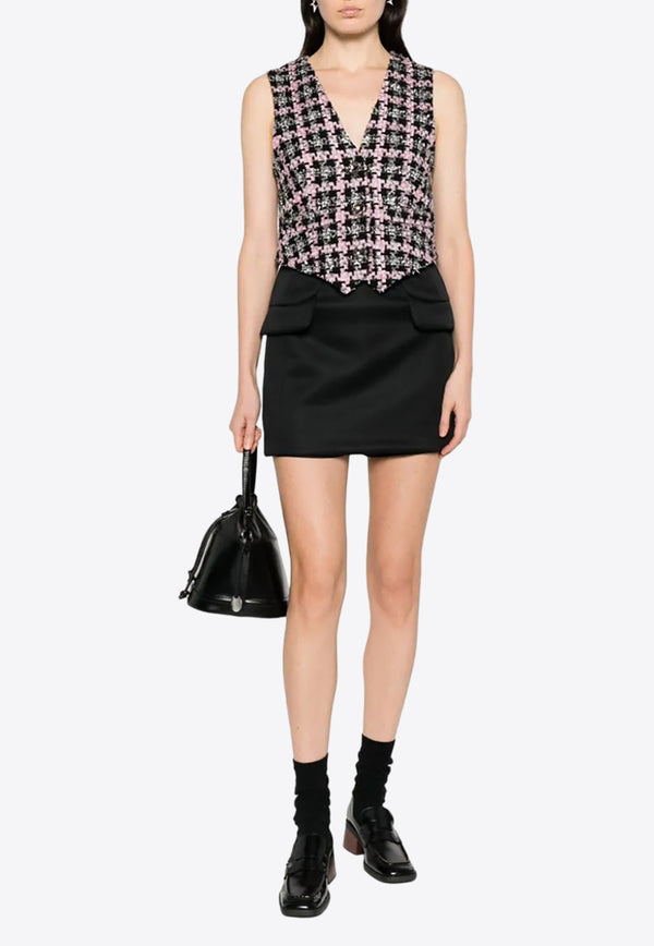 MSGM A-line Layered Skorts Black 3542MDB01237800_99