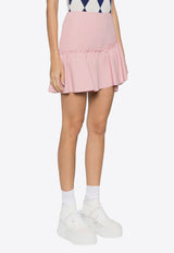 MSGM High-Waist Ruffled Mini Skirt Pink 3541MDD02237612_12