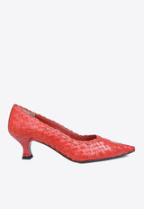 La Rose Carol 50 Woven Pumps Red 97340P0CAROL_MANDARINA