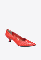 La Rose Carol 50 Woven Pumps Red 97340P0CAROL_MANDARINA