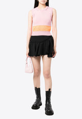 MSGM High-Waist Ruffled Mini Skirt Black 3541MDD02237612_99