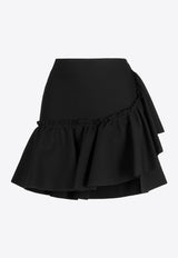 MSGM High-Waist Ruffled Mini Skirt Black 3541MDD02237612_99