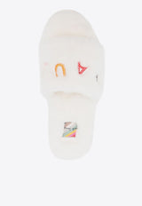 Paul Smith Juniper Faux-Fur Logo Slippers White W1SJNP01LPLY_06