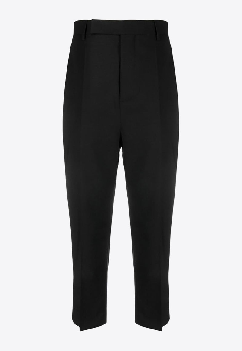 Rick Owens Straight-Leg Cropped Pants Black RP02C1305ZL_09