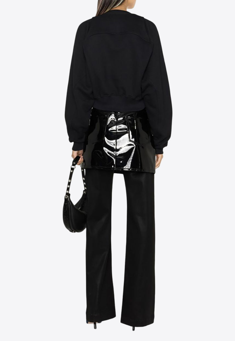 Off-White Logo Cropped Hoodie Black OWBA071F23JER001_1001