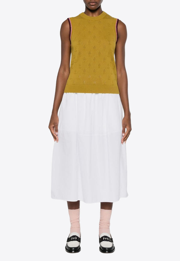 Paul Smith Pointelle Knit Top Khaki W2R339NL31111_35