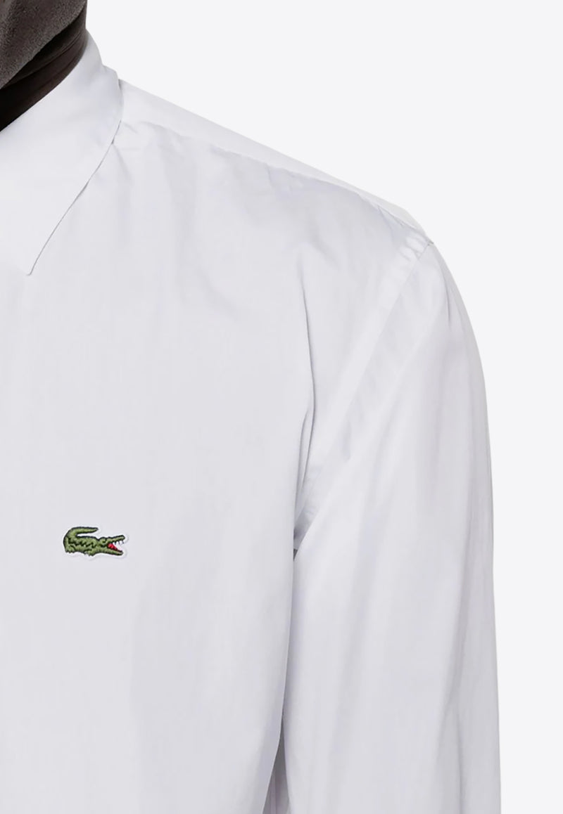 Comme Des Garçons X Lacoste Logo Patch Long-Sleeved Shirt White FLB001W23_1