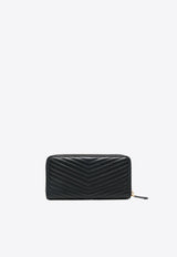 PINKO Ryder Quilted Leather Zip-Around Wallet Black 100250A0GK_Z99Q