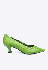 La Rose Carol 50 Woven Pumps Green 97340P0CAROL_PISTACHIO