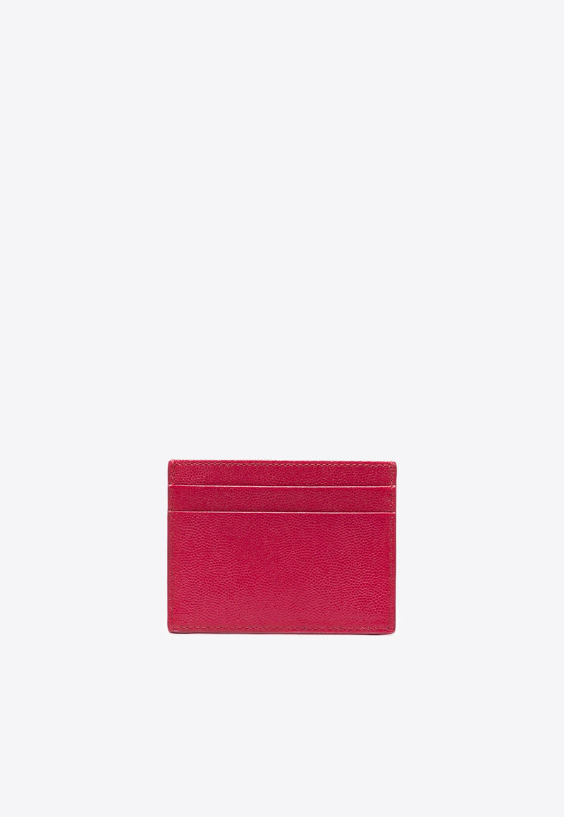 Palm Angels Logo Print Calf Leather Cardholder Burgundy PWND010F23LEA001_2801