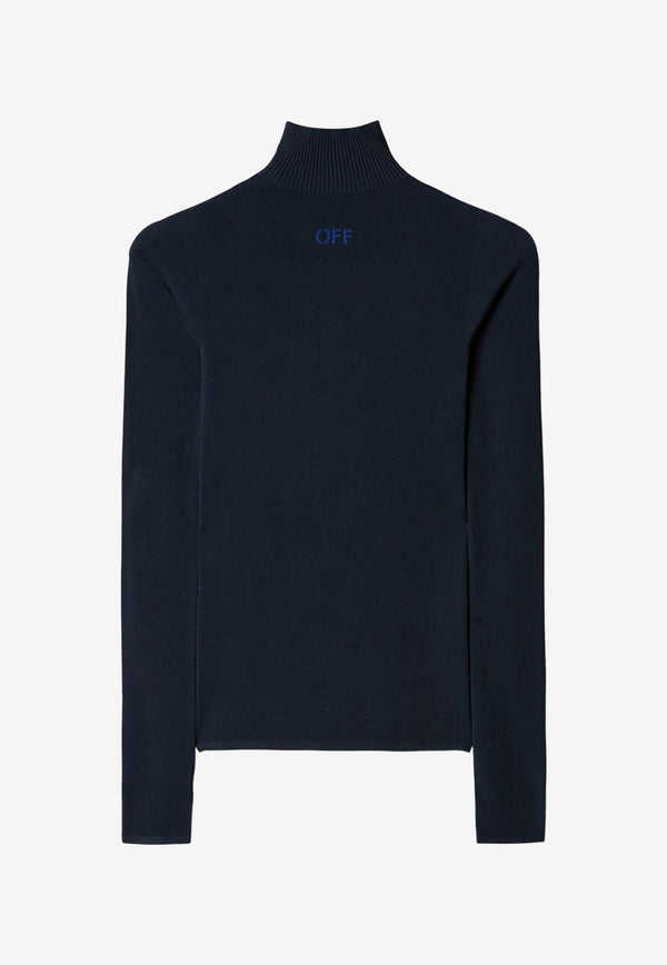 Off-White OFF Stamp High-Neck Sweater Blue OWHF041F23KNI001_4745