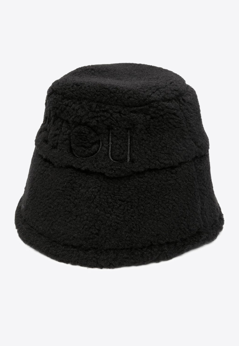 Patou Logo Fleece Bucket Hat Black AC0270157_999B