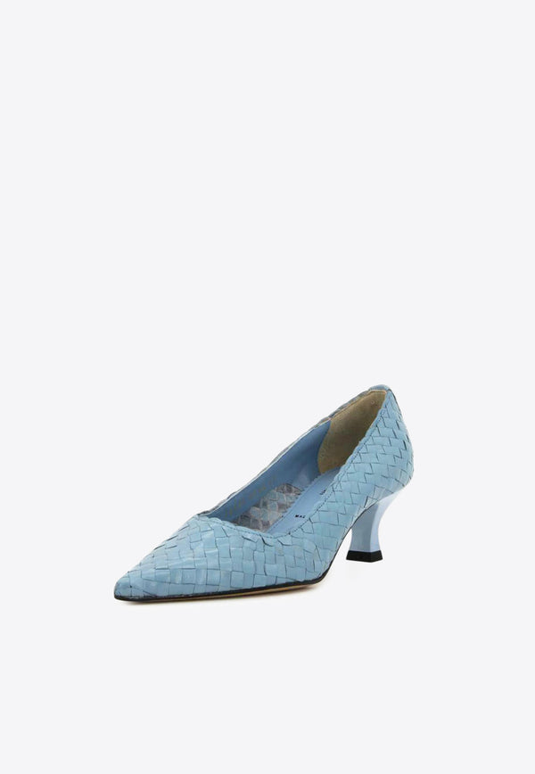 La Rose Carol 50 Woven Pumps Blue 97340P1CAROL_AQUA