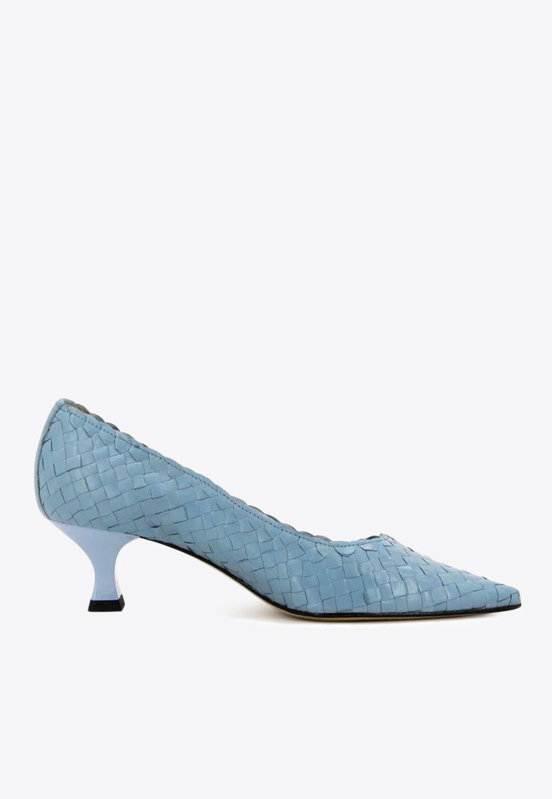 La Rose Carol 50 Woven Pumps Blue 97340P1CAROL_AQUA