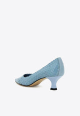 La Rose Carol 50 Woven Pumps Blue 97340P1CAROL_AQUA