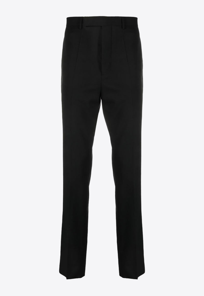 Rick Owens Off-Centre Tapered Pants Black RU02C7357ZL_09