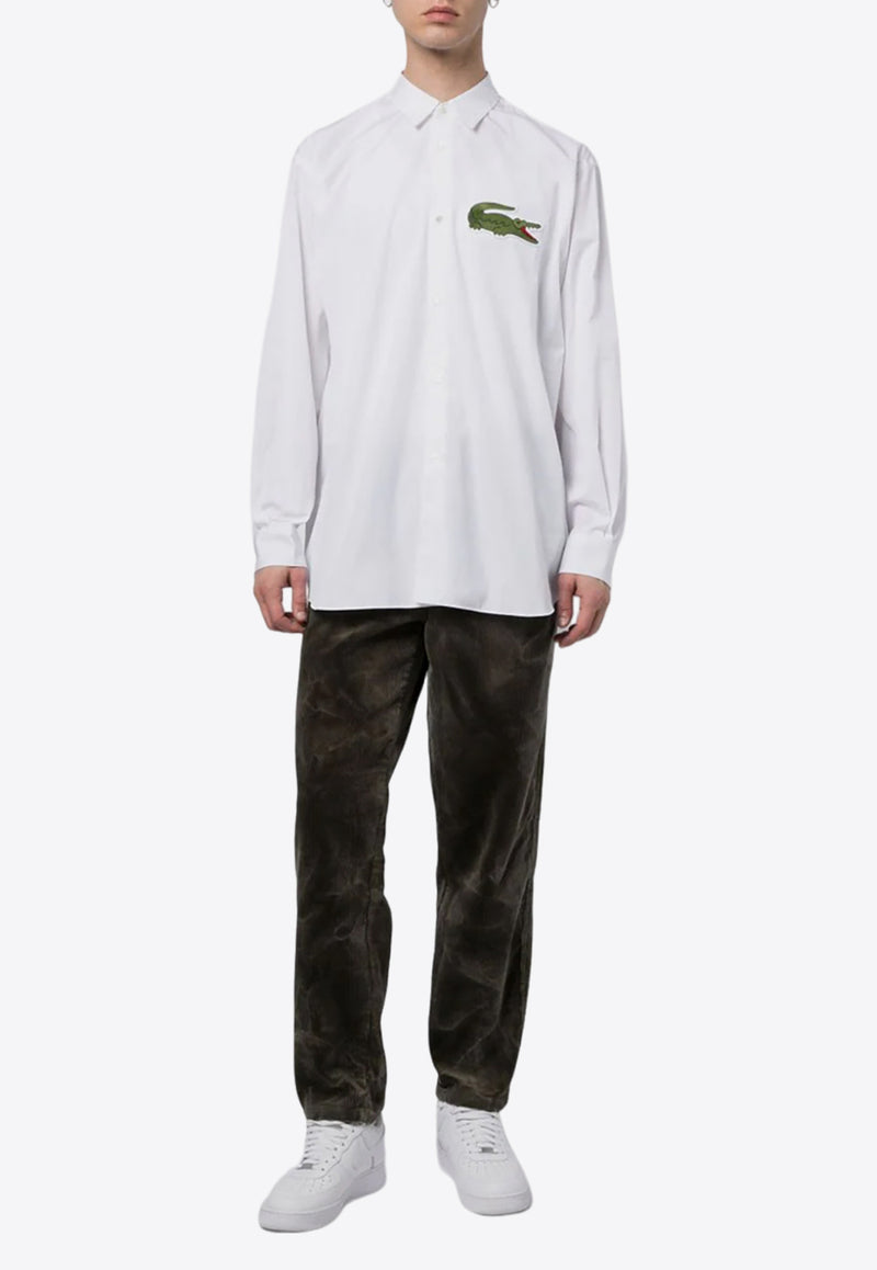 Comme Des Garçons X Lacoste Logo Patch Shirt White FLB003W23_1