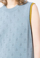 Paul Smith Pointelle Knit Top Blue W2R339NL31111_44