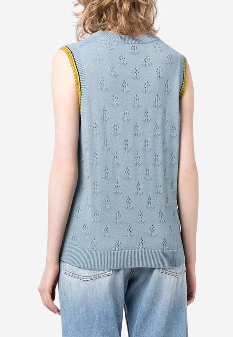 Paul Smith Pointelle Knit Top Blue W2R339NL31111_44