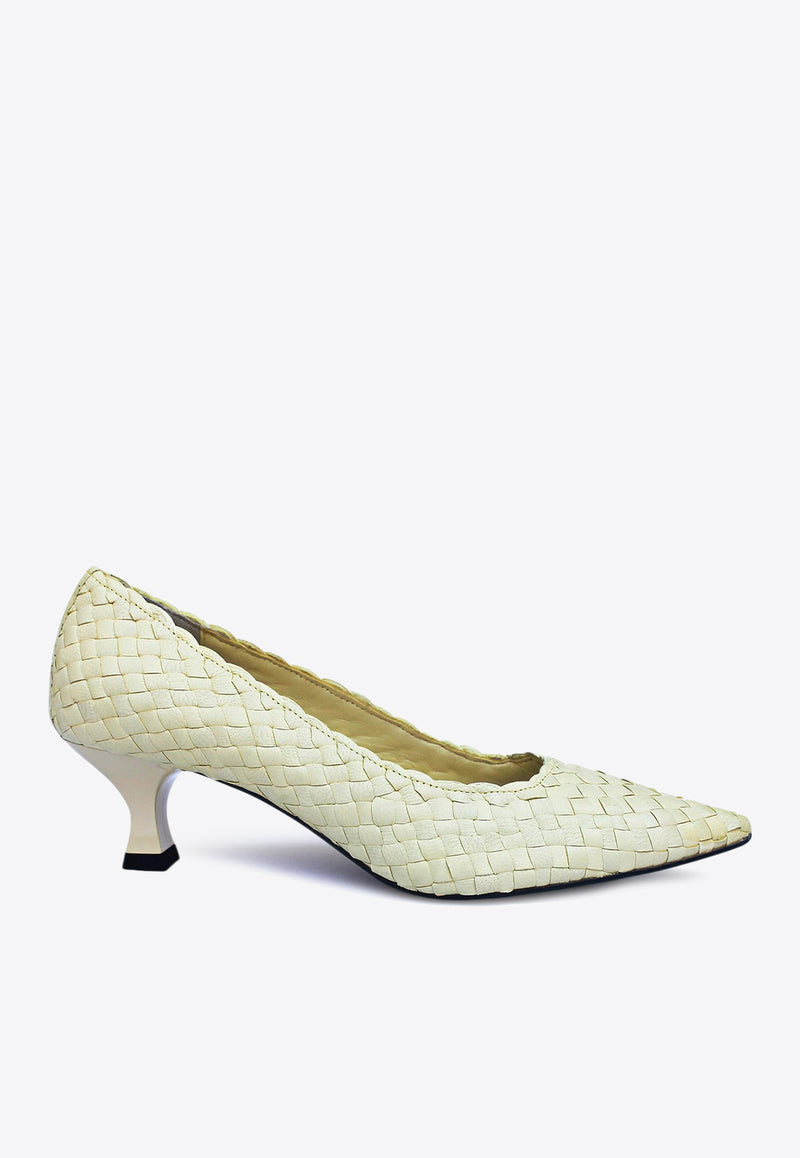 La Rose Carol 50 Woven Pumps Green 97340P1CAROL_MAIZ