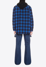 Off-White Checked Flannel Shirt Blue OMES003F23FAB001_4800