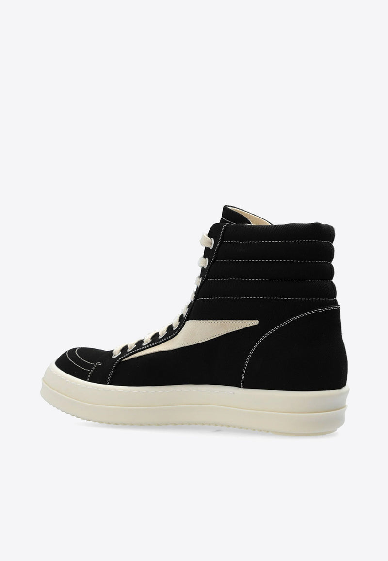 Rick Owens DRKSHDW Porterville Vintage High-Top Sneakers Black DU02D2810DOLVS_911