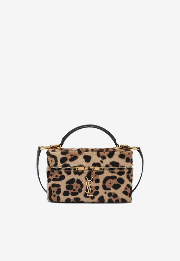 Saint Laurent Gaby Leopard Print Pony Leather Vanity Bag 798098AAE6T/R_YSL-2490