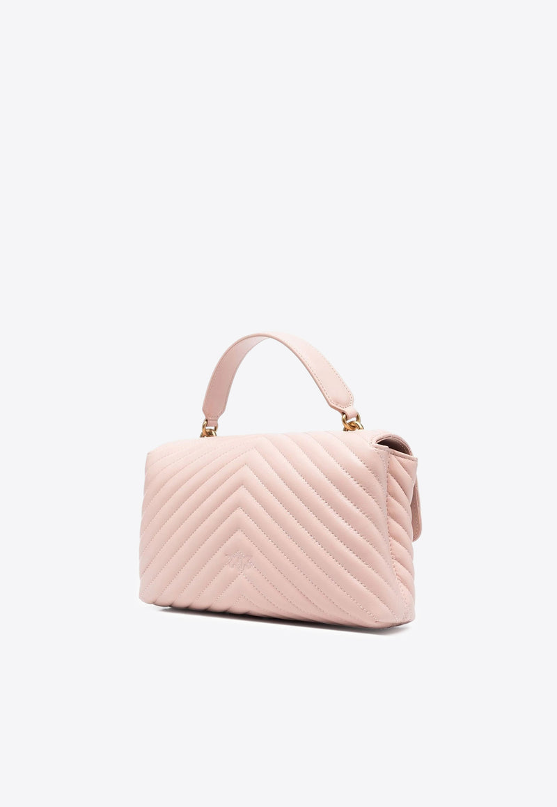 PINKO Classic Lady Love Bag Quilted Leather Crossbody Bag Blush 100043A0GK_O81Q