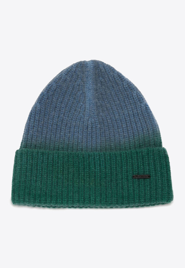 JW Anderson Gradient-Effect Ribbed Beanie Green KW1246YN0008_606