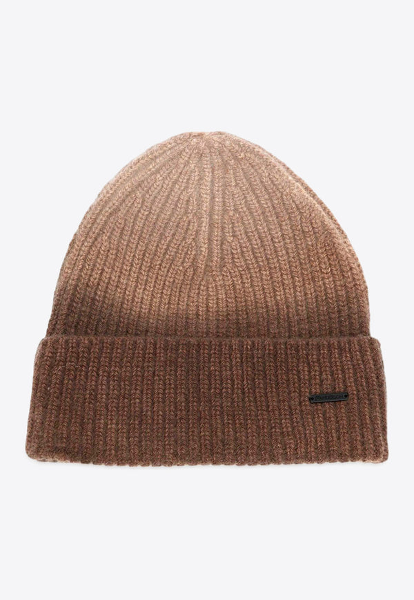 JW Anderson Gradient-Effect Ribbed Beanie Brown KW1246YN0008_619