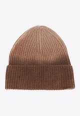 JW Anderson Gradient-Effect Ribbed Beanie Brown KW1246YN0008_619