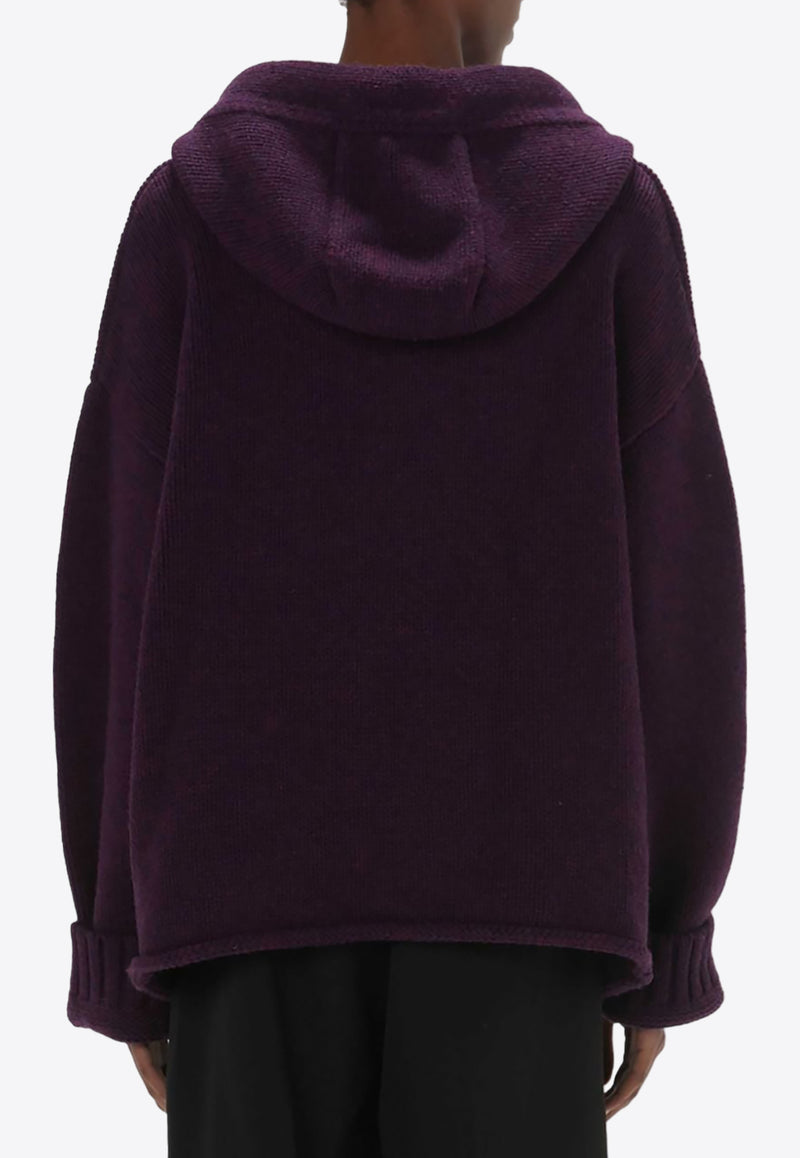 JW Anderson Anchor Logo Zip-Up Hooded Sweatshirt Purple KW1290YN0170_489