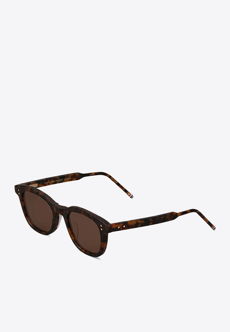 Thom Browne Tokyo Tortoiseshell Rectangular Sunglasses Brown UES921AG0002_205