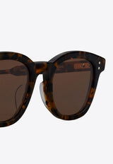 Thom Browne Tokyo Tortoiseshell Rectangular Sunglasses Brown UES921AG0002_205