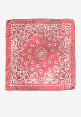 Golden Goose DB Paisley Print Tie-Dye Silk Foulard Red GUP01053P000667_40385