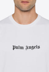 Palm Angels Logo Print Crewneck T-shirt White PMAA089C99JER003_0110