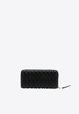 Miu Miu Large Quilted Leather Zip-Around Wallet Black 5ML5062FPP_F0002