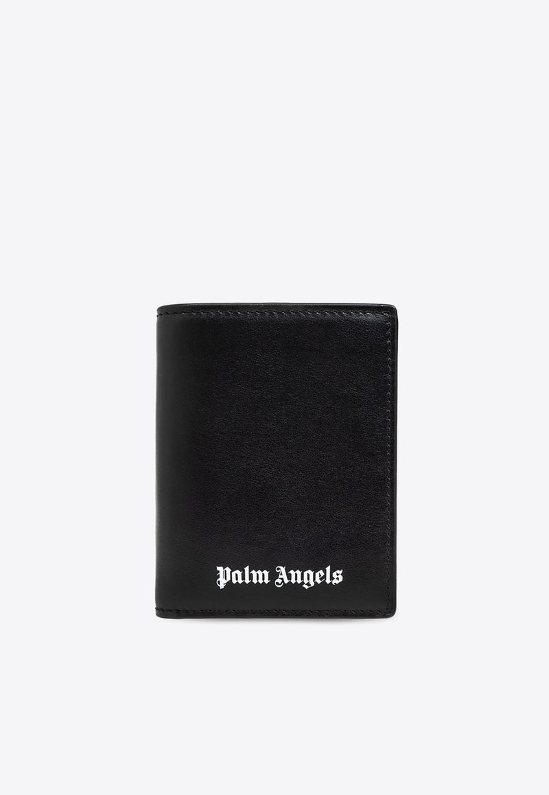 Palm Angels Logo Print Bi-Fold Wallet Black PMNC024F24LEA001_1001