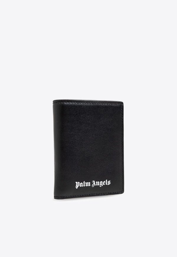 Palm Angels Logo Print Bi-Fold Wallet Black PMNC024F24LEA001_1001