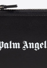 Palm Angels Classic Logo Zipped Cardholder Black PMND018F24LEA001_1001