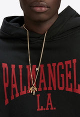 Palm Angels Logo Print College Hooded Sweatshirt Black PMBB058F24FLE003_1026