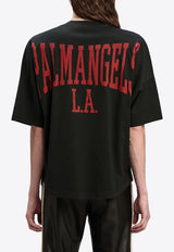 Palm Angels Logo Print College T-shirt Black PMAA002F24JER010_1026