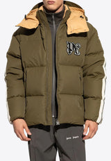 Palm Angels Monogram Down Jacket Green PMED028F24FAB002_5610