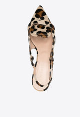 P.A.R.O.S.H 70 Leopard Print Slingback Pumps Beige D070256AGSHOE_808