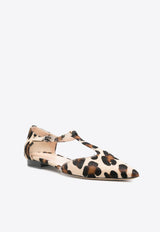 P.A.R.O.S.H Leopard Print Pointed-Toe Flats Beige D070261AGSHOE_808